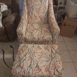 Furniture Chair With Ottoman