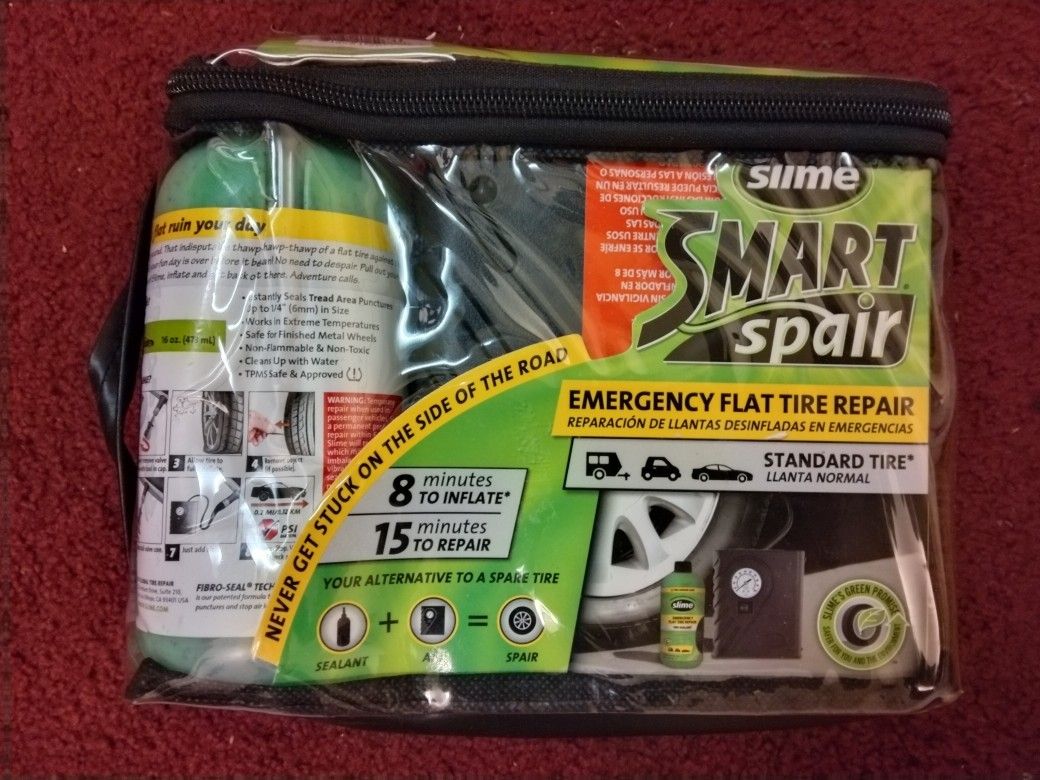 NEW * Slime 50107 Smart Spair Emergency Tire Repair Kit