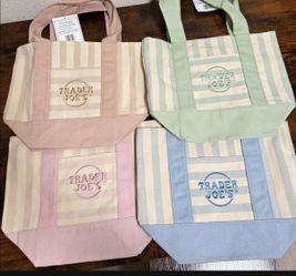 Stripped Trader Joe’s bag- PINK SOLD