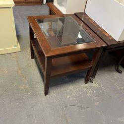 Glass Top End Table Side Table (in Store)