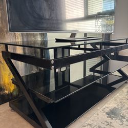Z Line TV Stand/table -3 Glass Shelves