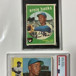 Graded Topps Ernie Banks Cards ‘59 And ‘60