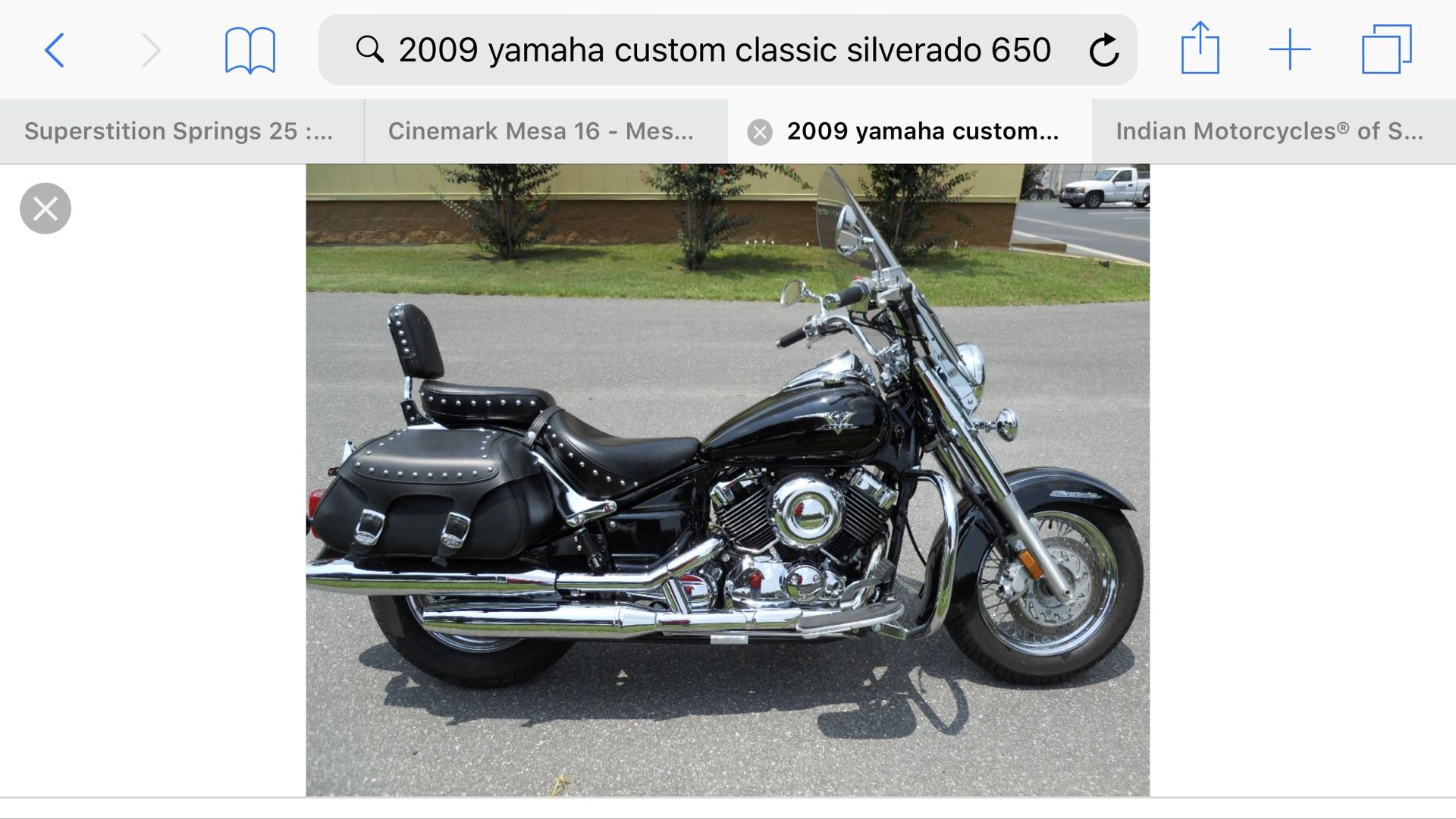 2009 Yamaha Custom Classic Silverado 650cc. Check out the other Motorcycle I also have for sale. Buy both together for 5K.