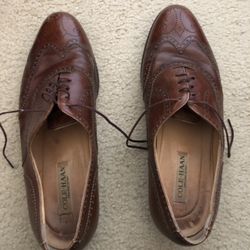 Cole-haan Brown Leather Wingtip Oxford Shoes Size 9.5