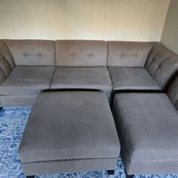 Jonathan Louis 5 Piece Sectional Couch Living Room Set