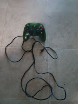 OG xbox green clear wired controller 