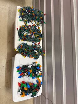 5 Strands Multicolor Christmas Lights C7 & C9 Style – Indoor Outdoor