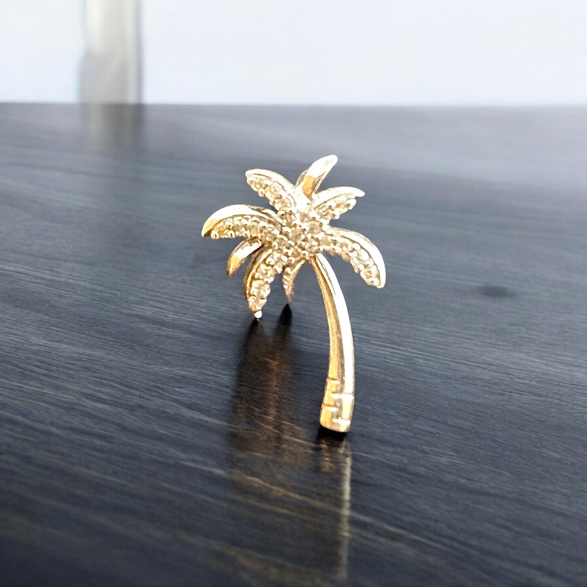 14K Solid Gold Pendant with natural Diamonds