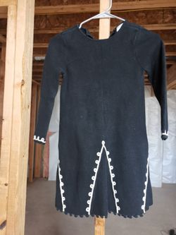 Hanna Anderson girls black White dress