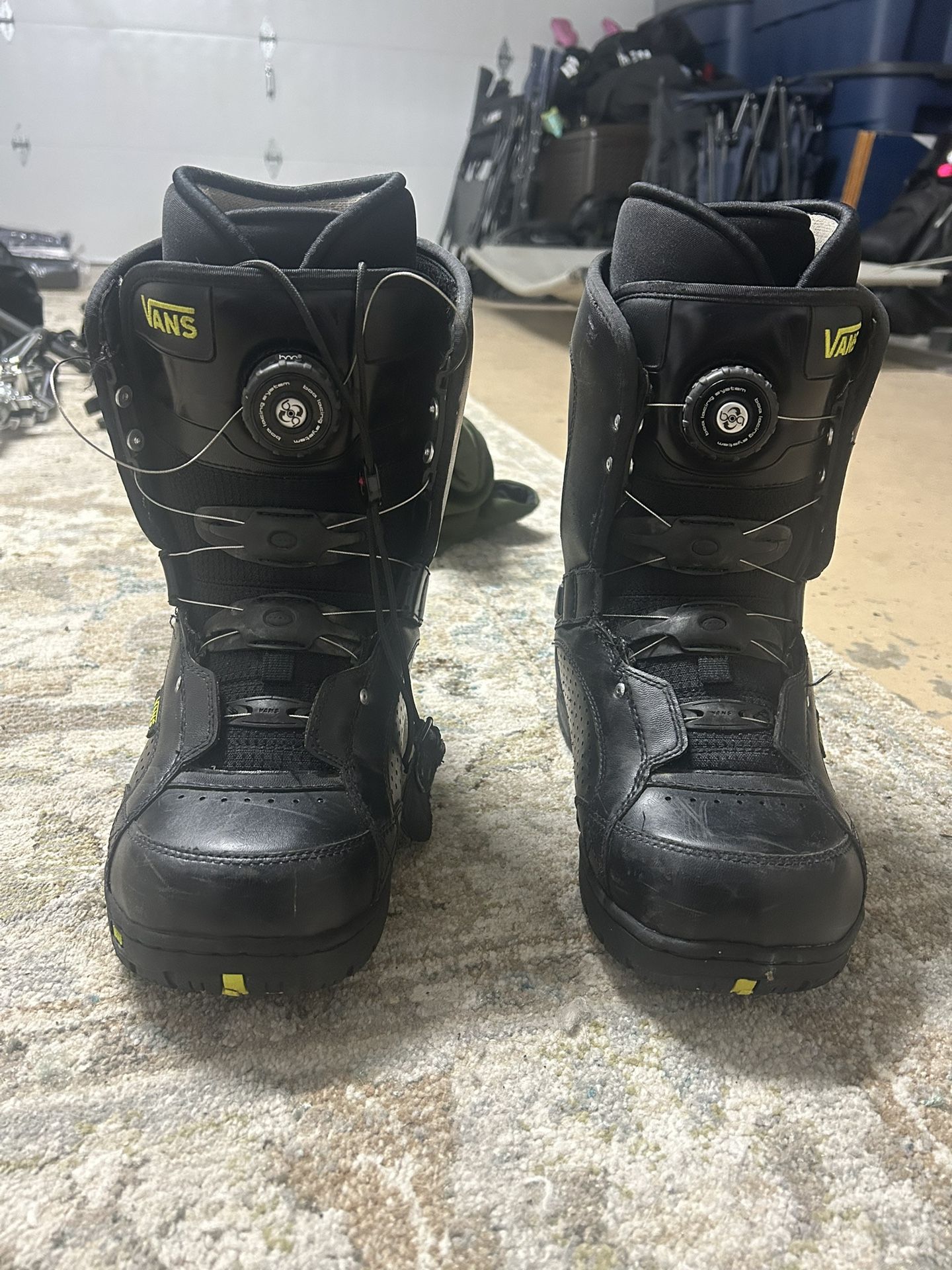 Vans black snowboard boots