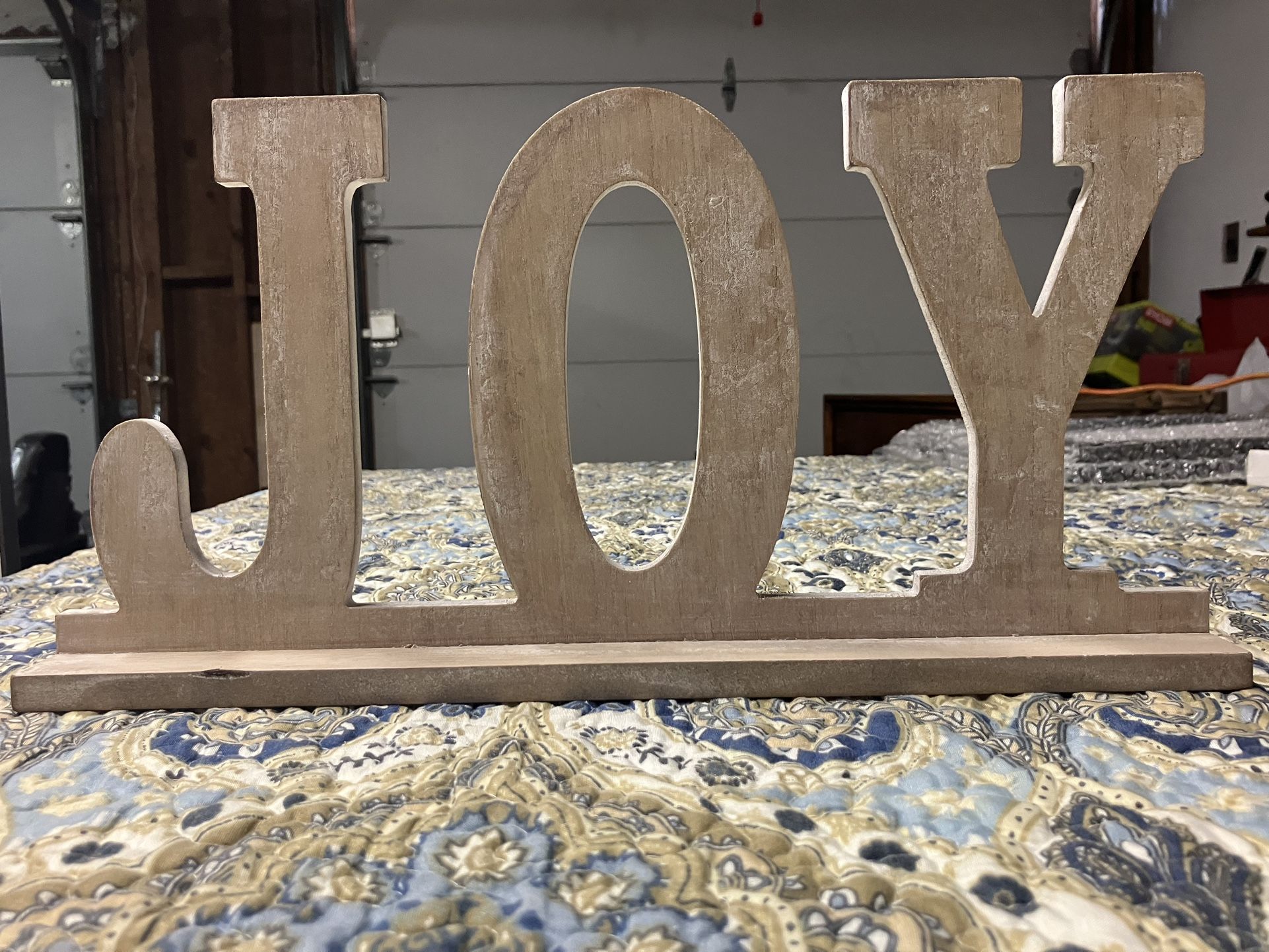 Wood JOY Sign