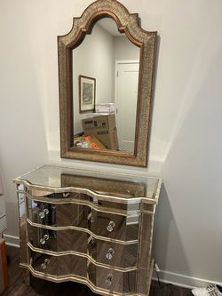 Mirrored Dresser and Mirror