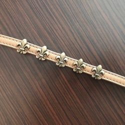 DeMarcus Alexan Fluer Leather Bracelet 