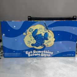 1 each Miniso Top Toy Disney Stitch Eating Something Before Sleep Plush Keych