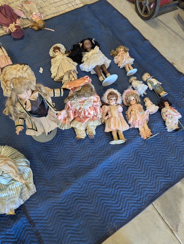 Vintage Antique Jamco Porcelain Dolls 1980's