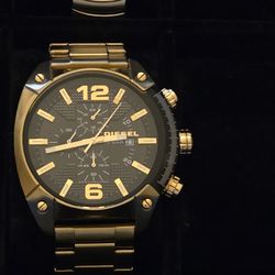 Gold Diesel Chronograph Watch Nice!!