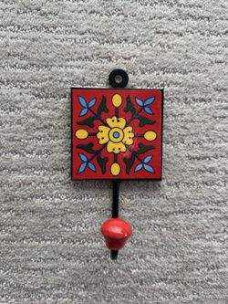 Floral / Geometric Red Colorful Wall Hook