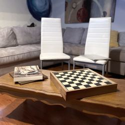 Modern White Dining Chairs - lightweight