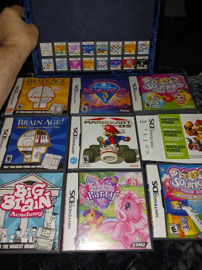 Nintendo 14 Nintendo DS Games Mint Condition Cartridges Most Have Their Boxes! Including Mario Kart Bejeweled And More! Awesome Games Clean Cartridges