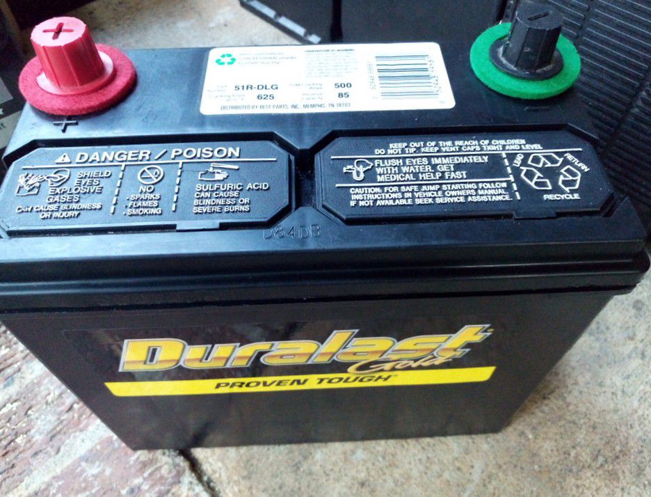 Duralast Gold group 51R car truck battery perfect condition
