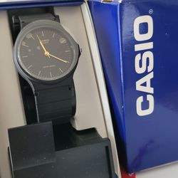 ❤️Casio Black Resin Gold Dial Accent Watch, Beautiful! 👌🎁Post Tags: Reloj Marca Casio