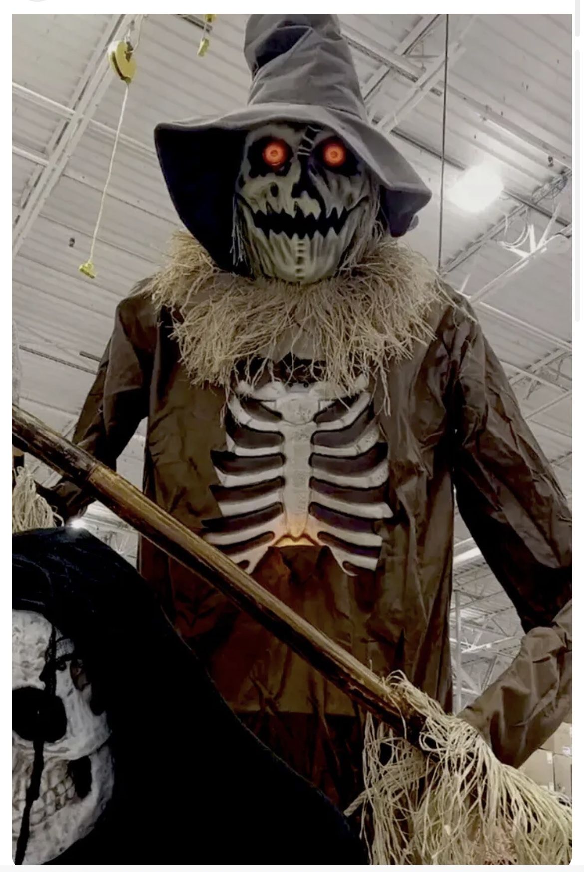 Lowes Home Depot Halloween 12'FT LIGHTED ANIMATRONICS SCARECROW PROP Haunted Living