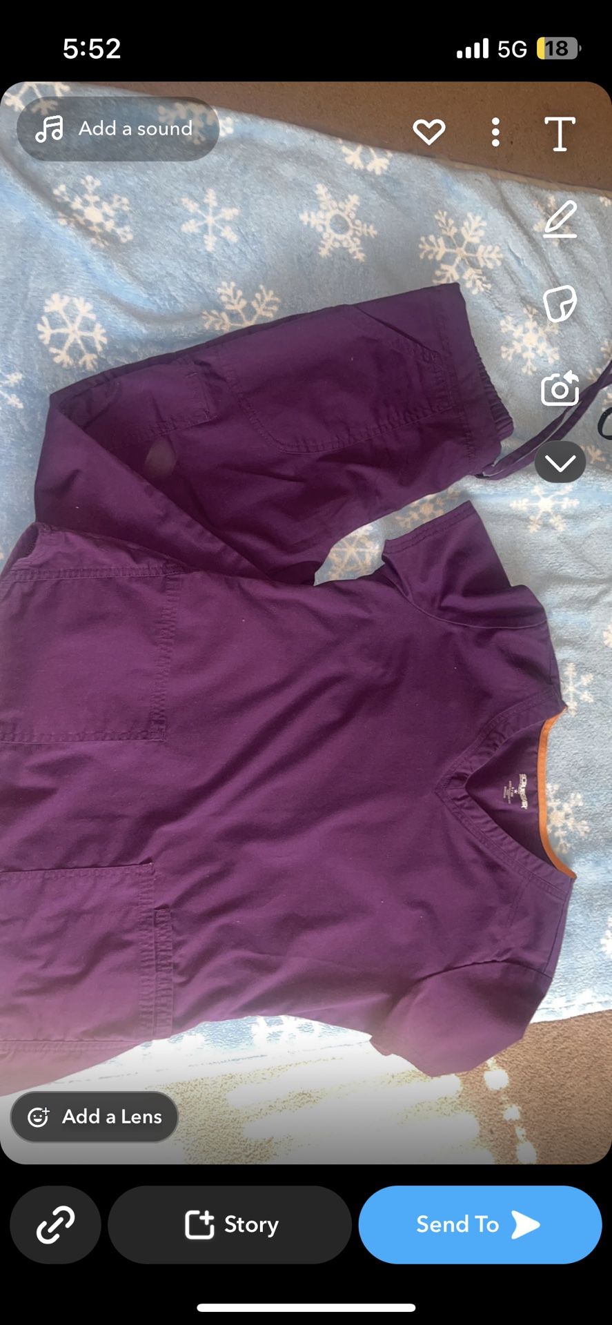 Burgundy Scrubs Set
