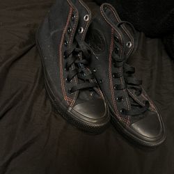 Black And Red High Top Converse