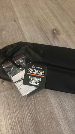 Folding camp table