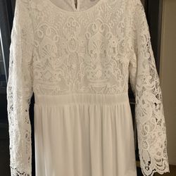 “One Loved Babe” White Dress, M size