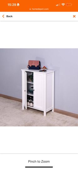 White Flat Panel Stock Bath and Kitchen Cabinet with Glazed Finish 