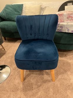 Blue accent chair