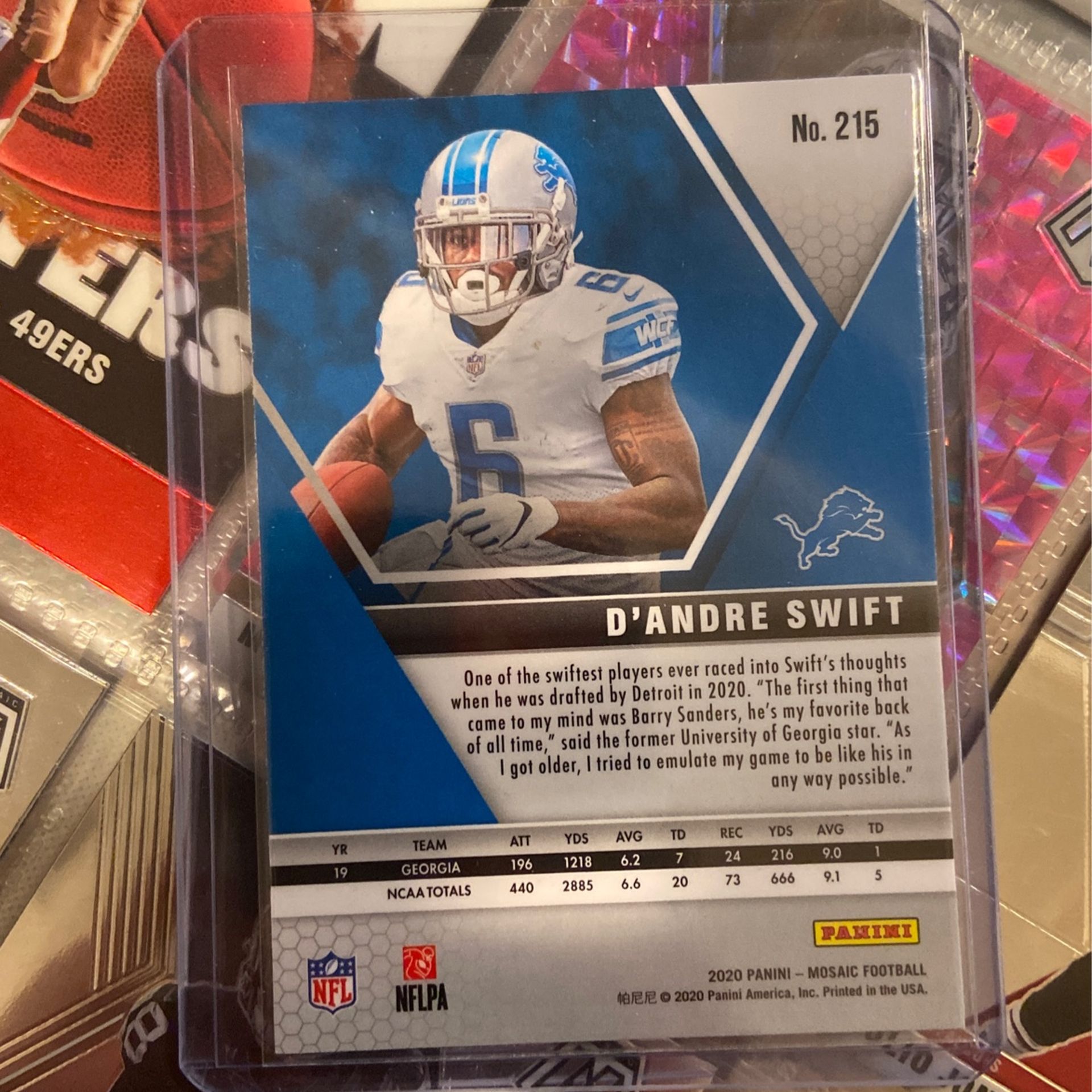 Deandre Swift Rookie Football Card