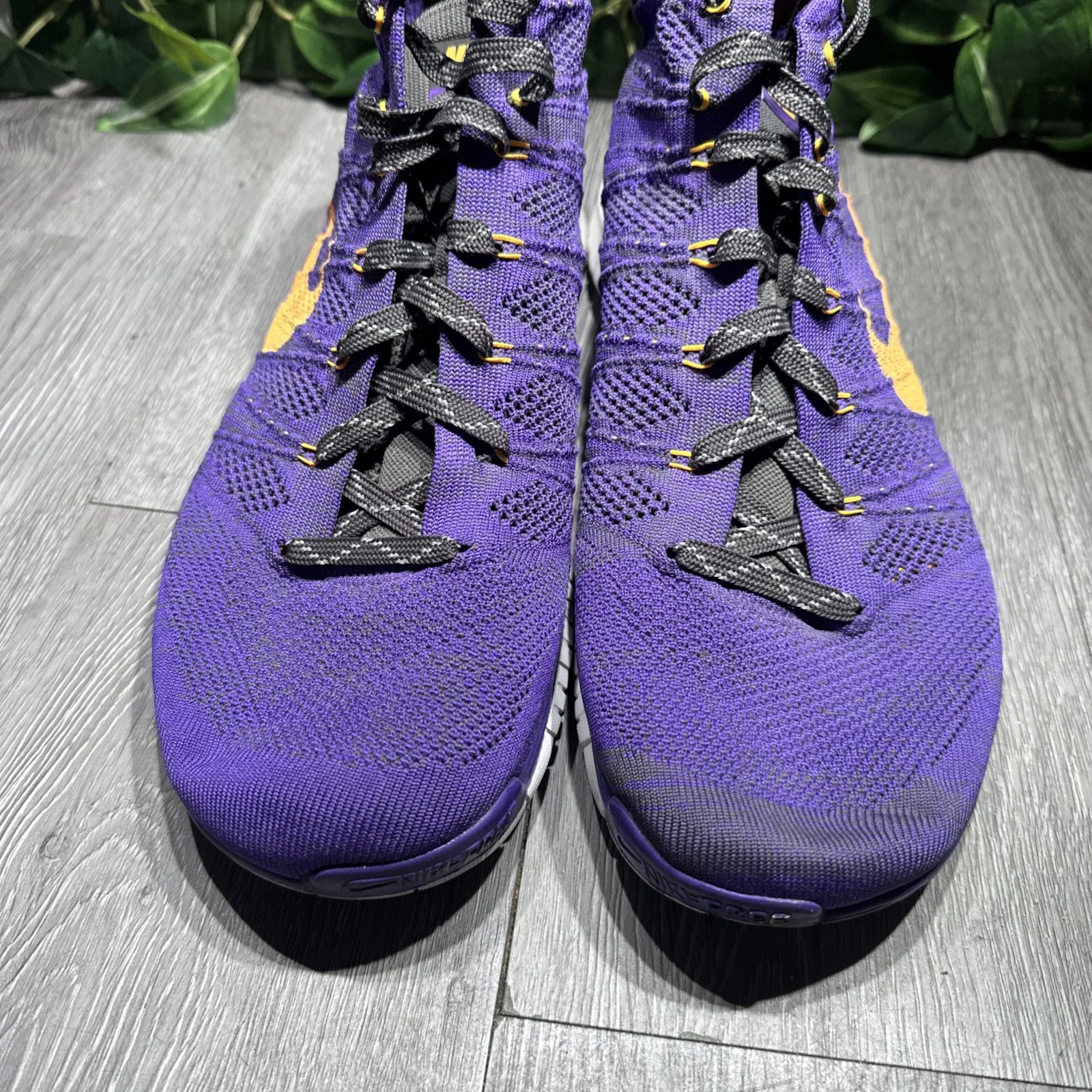 Nike Free Flyknit Chukka Hyper Grape Purple Gold Running 