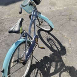 Women Blue Bike 