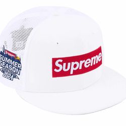White Supreme Box Logo Trucker Hat 7 1/8