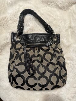 Coach Op Art Signature Canvas Tote Bag