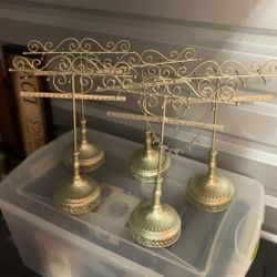 X Galleries Champagne Colored Jewelry Stands 