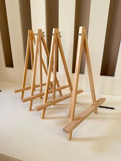 Small Wooden Tabletop Easels – Set of 4 13"x9"