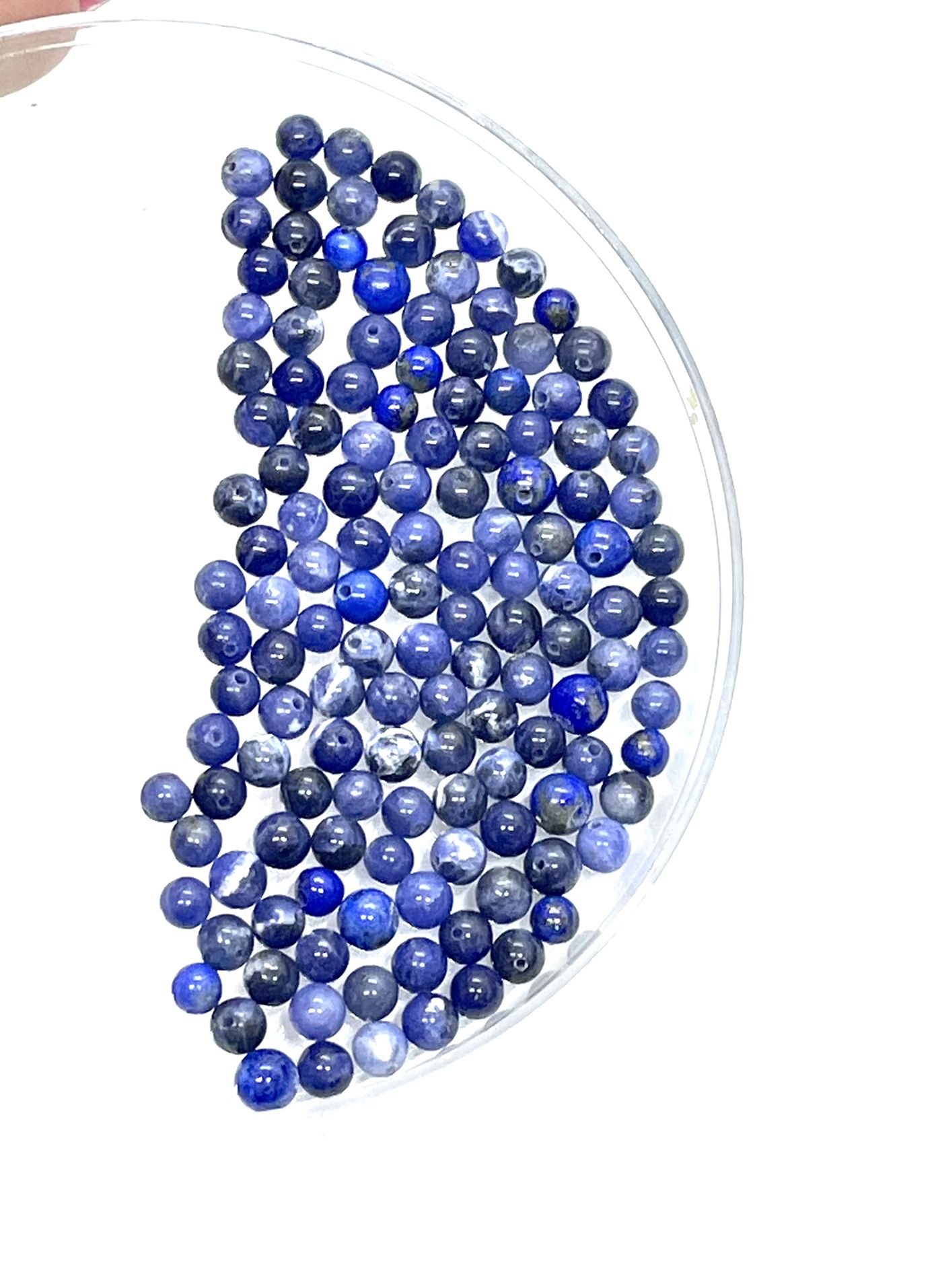 Lot Of 4mm Sodalite & Lapis Beads