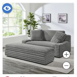 Oversize chair and storage ottoman