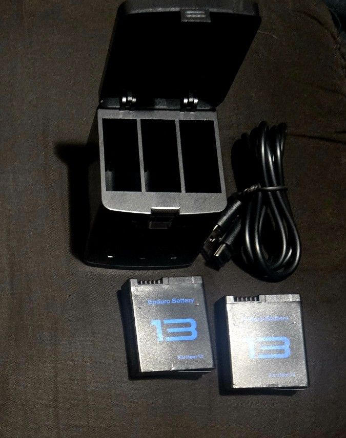 2-Packs Hero 13 Battery Charger Kit, 3.89V Replacement Batteries for Hero 13, 3-Channel Charger for Hero 13 Black Action Camera Battery
