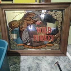Wild Turkey Glass Sign