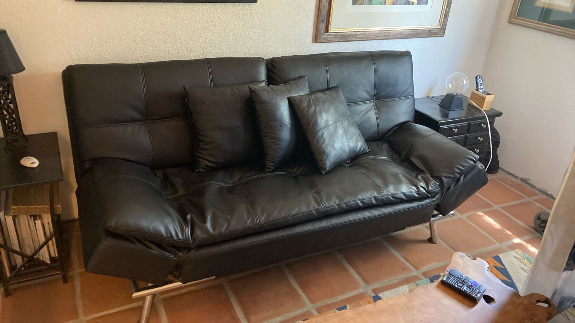 Leather Sleeper Couch