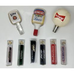 9pc Vintage Bud Light, MGD, Miller, Genesee, O'Doul's, Michelob Tap Handle Lot