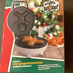 Gingerbread Man, Mini Waffle Maker NEW!