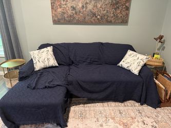 Blue sleeper couch