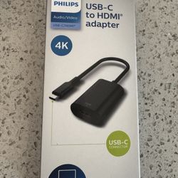 Philips USB C to HDMI Adapter, 4k 60 Hz USB Type C to HDMI Adapter for Monitor, MacBook Pro, MacBook Air, iPhone 16 Series, 15 Series, iPad Pro, NEW