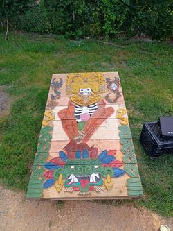 Very custom art work, one door fence. Still more needs to be done