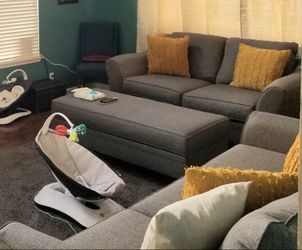 Sofa set with ottoman